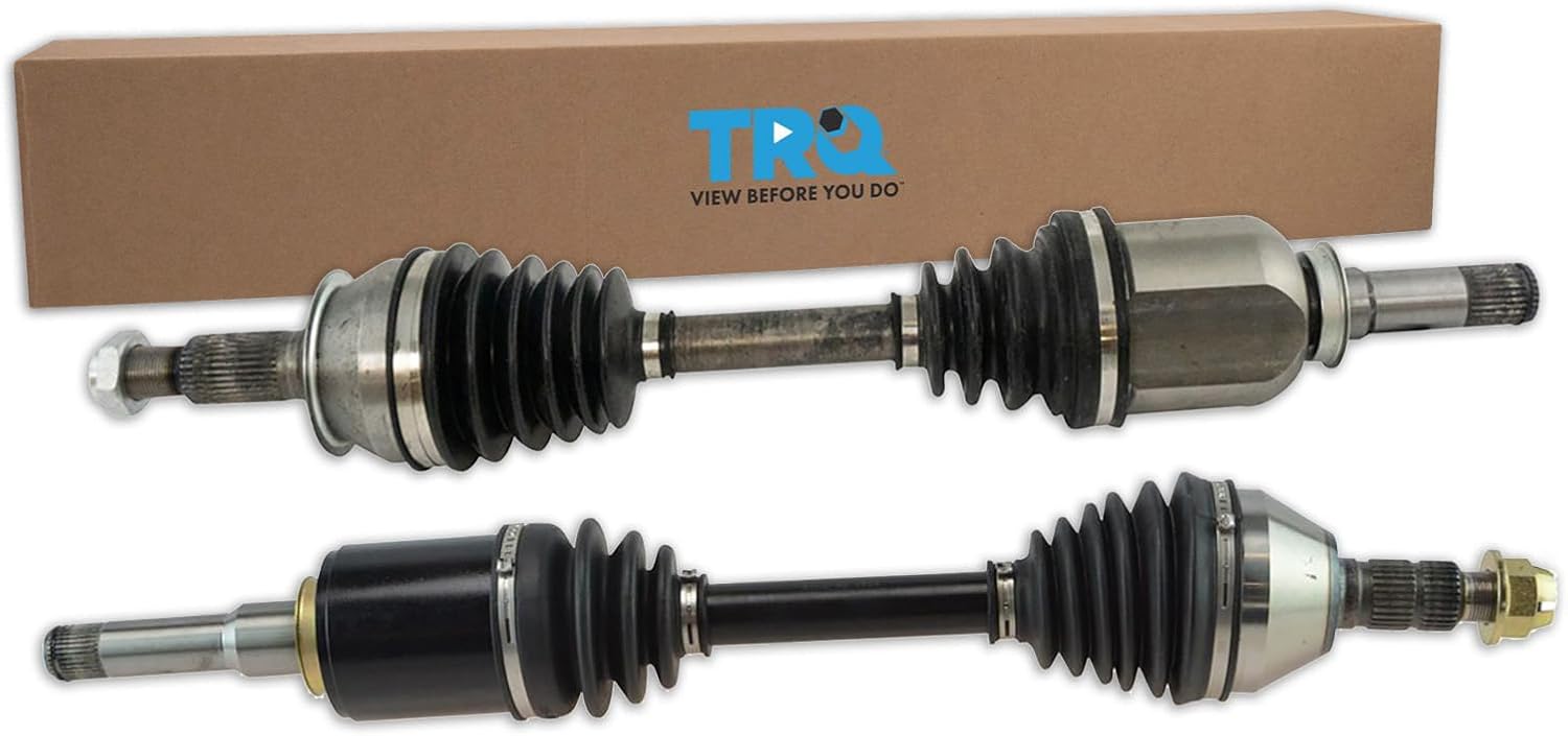 TRQ Front Driver and Passenger CV Axle Assembly Set Compatible with 2013-2019 Chevrolet Impala Malibu 2010-2016 Buick LaCrosse 2011-2017 Regal L4 2.4L 2.5L Automatic