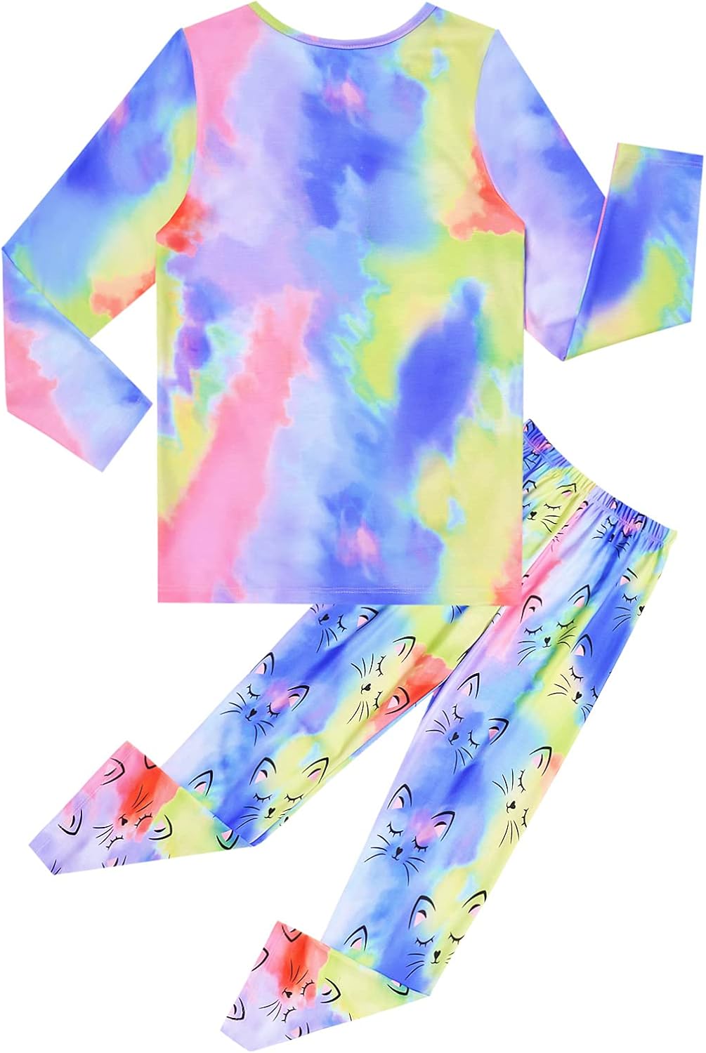 QPANCY Girls Pj Set Unicorn/Mermaid Pajamas Kids Fall Winter Cotton Sleepwear - Image 2