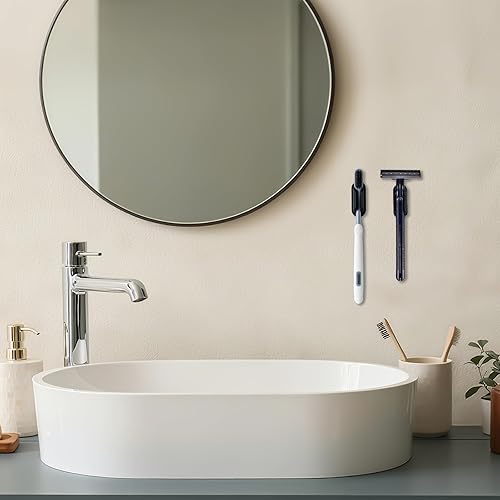 Miniatura 6 de Paquete de 10 soportes adhesivos para lápices para escritorio, soporte flexible de silicona para pared, oficina, escuela, hogar, aula, artículos