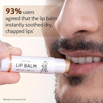 Chemist At Play's Natural Lip Balm| Repairs Chapped Lips Brightens Dark Lips | 1% Kojic Acid| SPF 50 PA++++| For men and women| 4.5gm