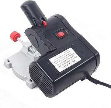Mini Table Saw, Miter Benchtop Wood Metal Cutter, 90W Electric Cutting Machine, Adjustable 0-45°, 4500RPM, Table Chop Bench Saw for Cutting Brass Steel