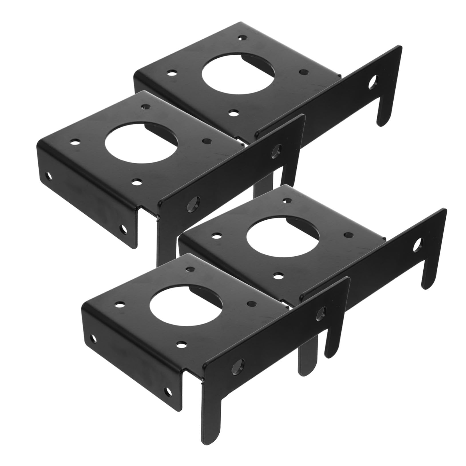 Supporto Base per Colonna 4pezzi in Acciaio Inossidabile Nero