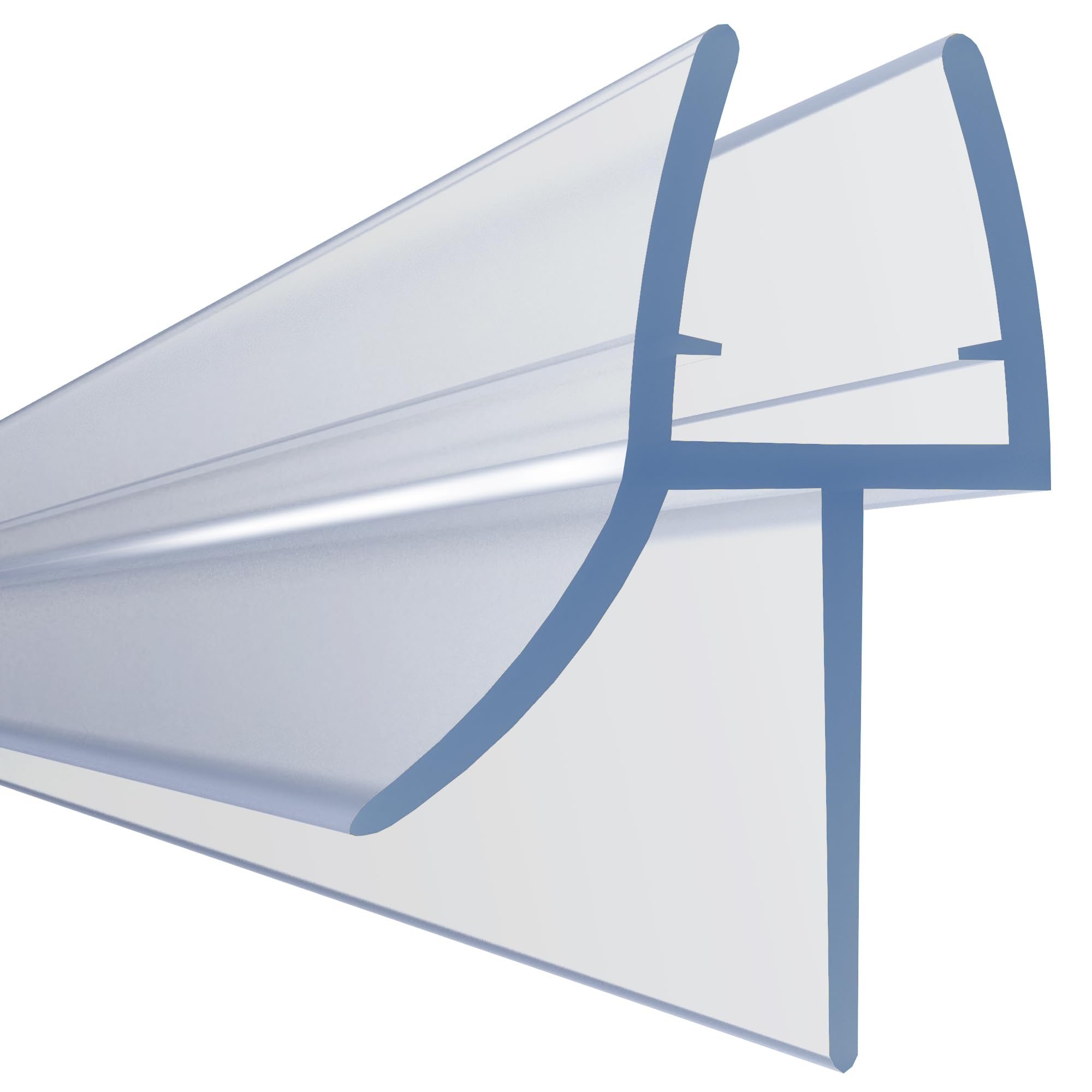 HNNHOME Super Clear Bath Shower Screen Door Seal Strip for 6mm Straight/Curved Glass Up to 18mm Gap