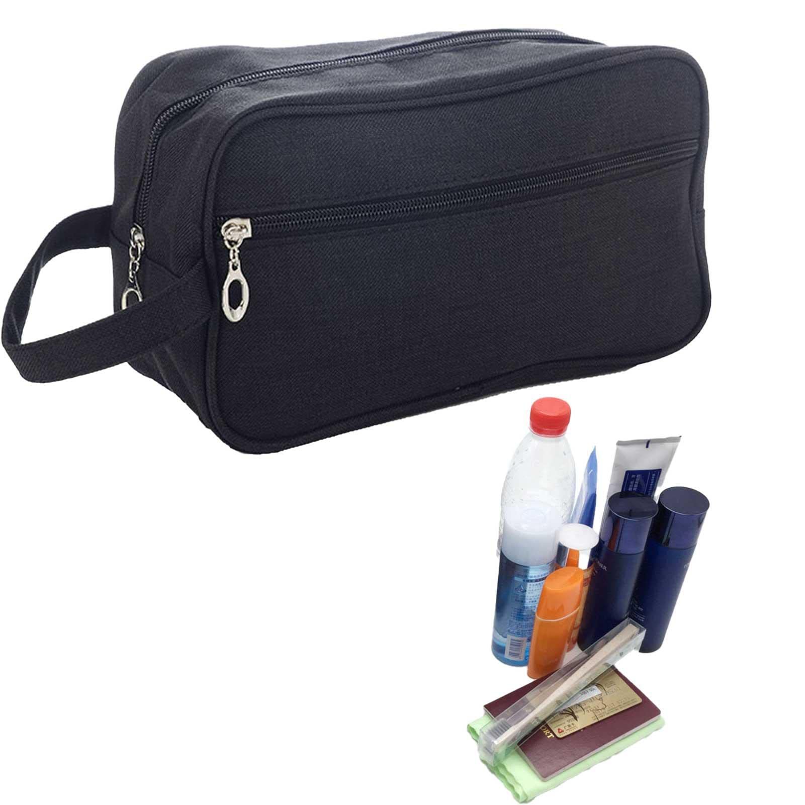 Borsa da viaggio da uomo, borsa per il trucco resistente all'acqua, borsa da viaggio compatta, organizer perfetta per vacanze d'affari, borsa per cosmetici con manico portatile Pw tools, 10 pezzi di