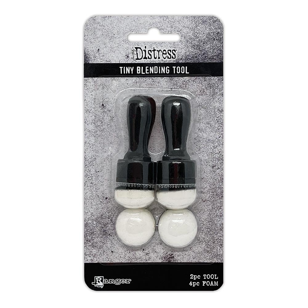 Tim Holtz Distress - Tiny Blending Tool with Foam Domes - 3 Item Bundle