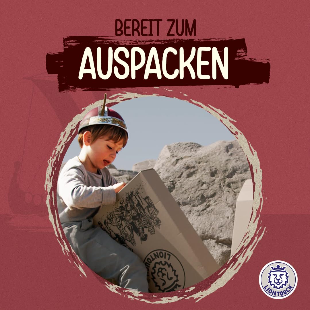 Liontouch - Wikinger Spielzeugschwert, Schild & -Axt | Für Jungen von 3-8 Jahren | Chief Haralds mittelalterliches Set für kleine Krieger Rollenspiele | Sichere Schaumstoff Zubehör für Kostüme