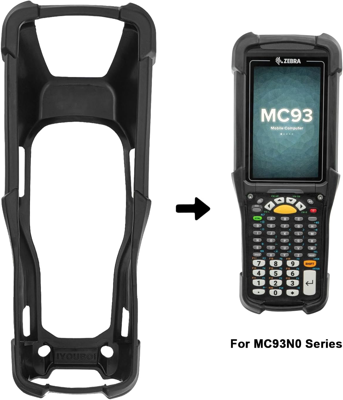 Rubber Protective Cover Boot for Zebra MC9400 MC9300 MC9401 MC9450 MC930B MC930P (SG-MC93-RBTG-01)