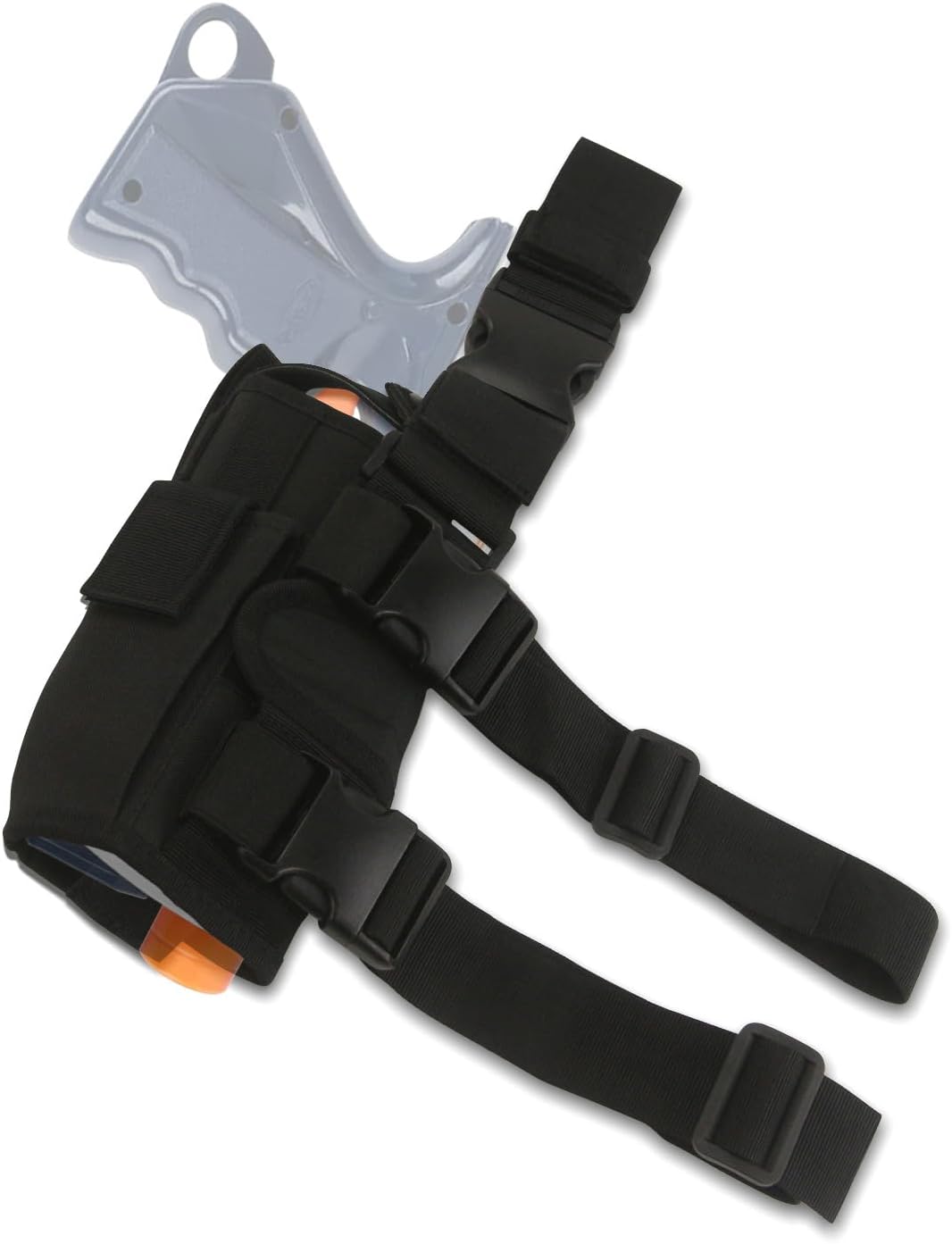 WALWAL Adjustable Tactical Leg Holster Compatible for Nerf Elite Series Gun, Drop Leg Holster(Black)