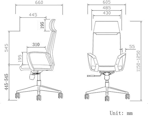 Miniatura 2 de Silla de oficina con almohada para reposacabezas ajustable ergonómica de transferencia de elevación silla de computadora para el hogar, taburete con