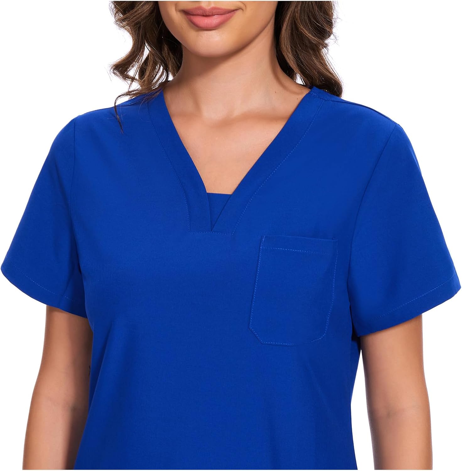 COZYFIT Scrubs for Women - V-Neck Women Scrub Tops with 3 Pockets,Soft Stretch - Image 7
