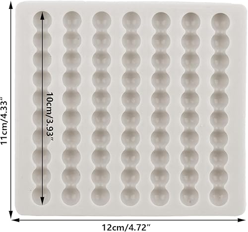 Miniatura 2 de MINFEIDMS Moldes de silicona con bordes de perlas para fondant, moldes redondos de cadena de perlas para decoración de pasteles, decoración de