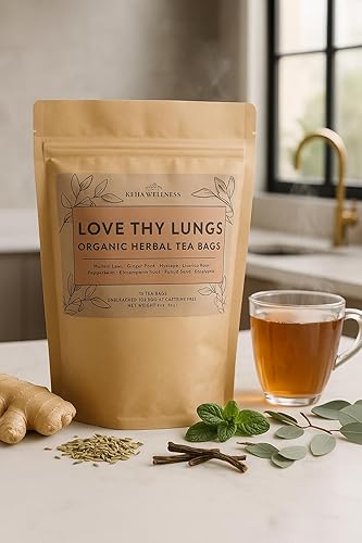 Keha Wellness Organic Love Thy Lungs Herbal Tea Bags, 15