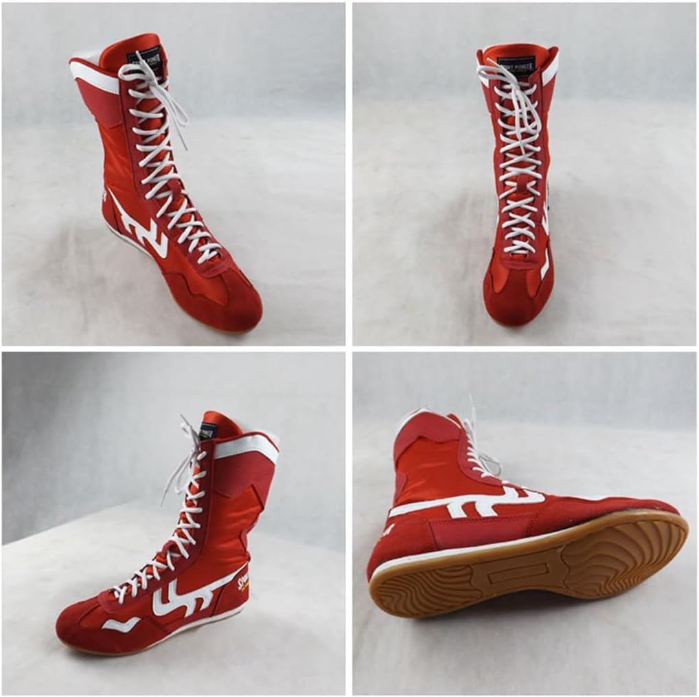 Mens Boxing Wrestling Trainers Fashion Competition Fitness Shoes Casual Fighting Sneakers Youth Athletic Sports Competition Shoes
