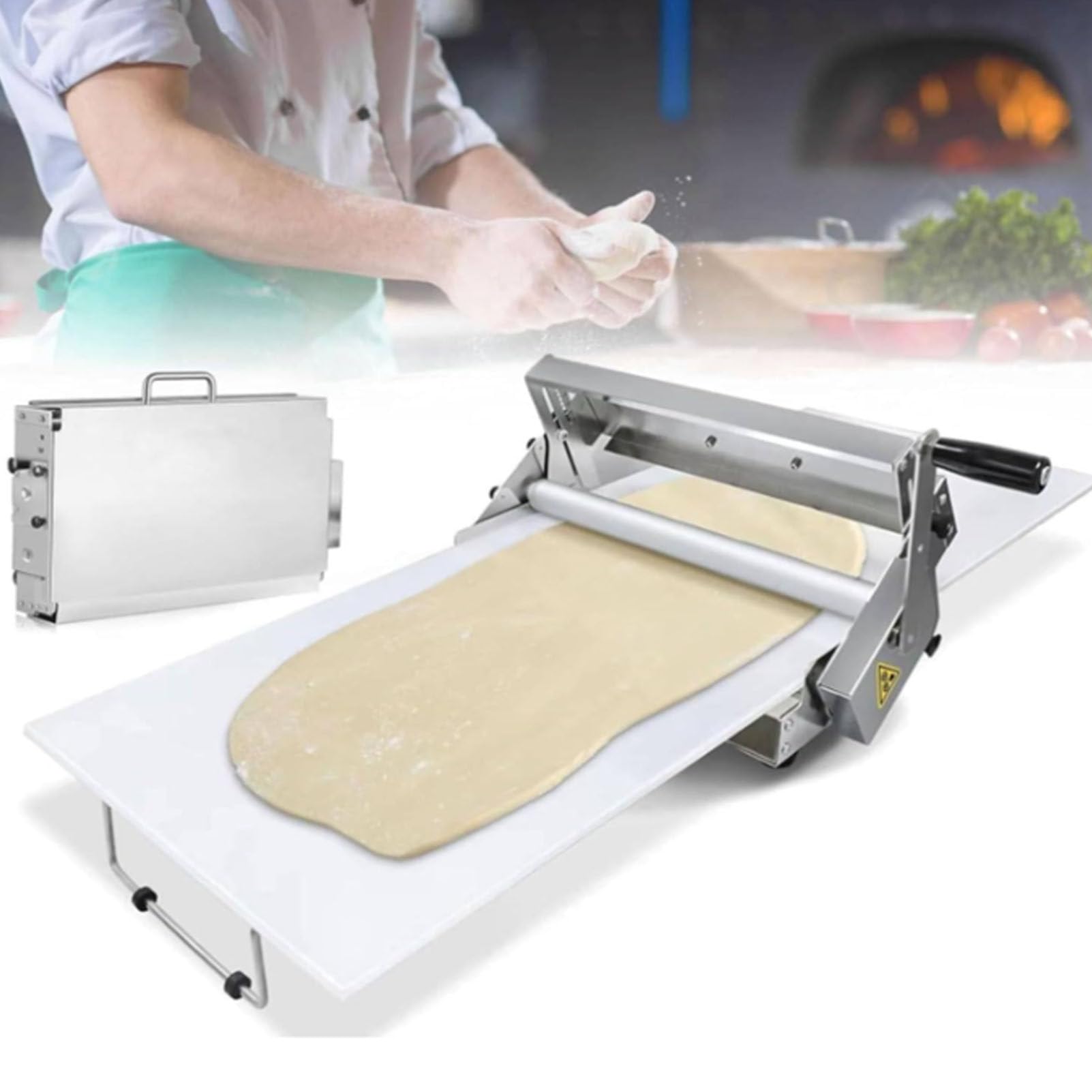 Machine à pâte - Presse manuelle en acier inoxydable pour pâtisserie, croissant et pizza - Équipement de boulangerie professionnel