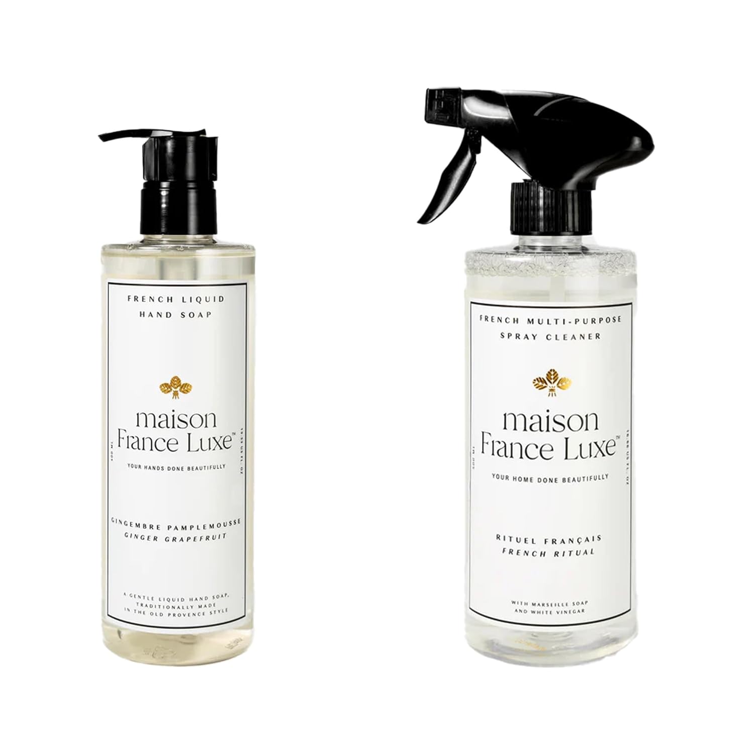 French Ritual Multi-Surface Spray Cleaner (500 ml) + Ginger Grapefruit French Liquid Hand Soap (400 ml) - 2 Piece Set