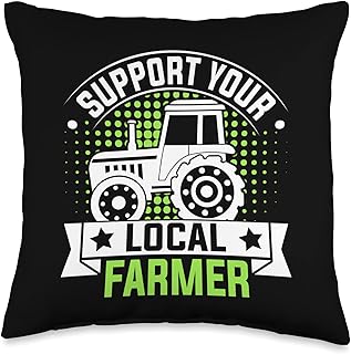 Support Your Local Farmer Coops Support Your Local Farmer Throw Pillow, 16x16, Multicolor