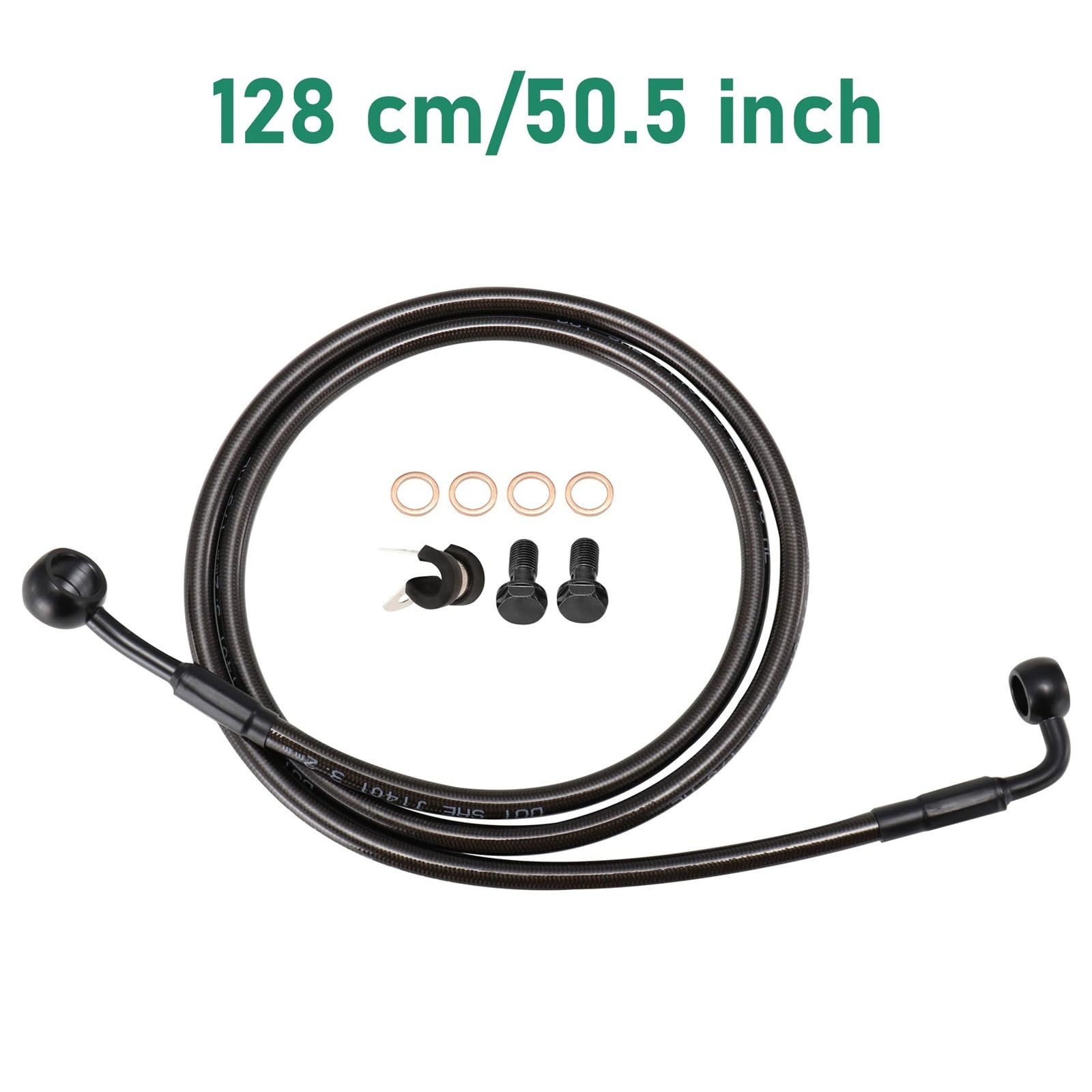 Linki napędowe do motocykli Do Harleya Dyna Super Wide Glide Softail bez ABS 123/128CM Przednie przewody hamulcowe hydrauliczne Wąż olejowy(123cm Black)