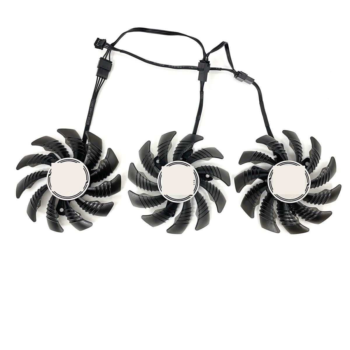 T128010SU PLD08010S12HH RX 6500 XT 6600 Lüfter Für Gigabyte RTX 3060 Ti 3070 für Gaming OC Video Karte Fan(Black 3-Fan T12)
