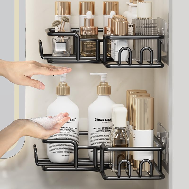 Étagère de douche d'angle sans percer pour carrelage propre et net - 3