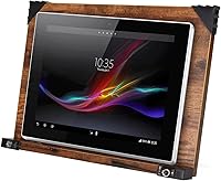 Vista 2 de MEGREZ Soporte para libros de madera, soporte retro para libros de cocina con 6 ángulos ajustables, soporte para marco de lectura, soporte plegable