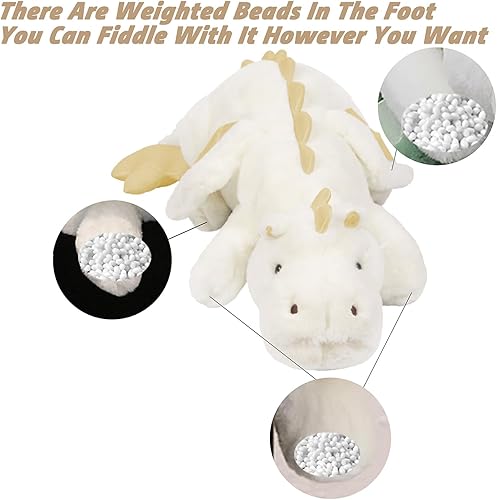 Miniatura 97 de ARELUX Peluche grande de dragón de 36 pulgadas, suave peluche de pterosaurio verde, almohada gigante de dinosaurio mullido con alas para amigos