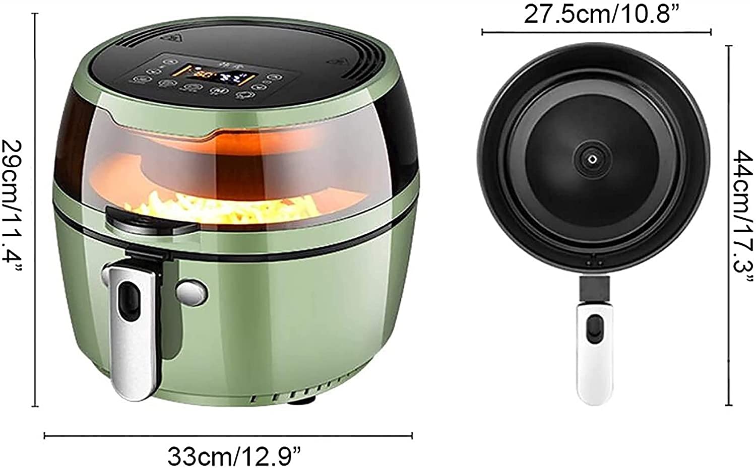 Air Fryer 8.4-Quart, 1500W Contretop Air Fryer TOLEASTASTER Fours avec ROTANTISSERIE ET ​​DÉSHYDRATOR, Commandes NUMÉRÉES