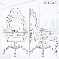 Vista 3 de Silla de Oficina Silla para Juegos Silla de Escritorio Silla Ergonómica Ejecutiva Giratoria con Respaldo Lumbar Silla para Computadora con Soporte