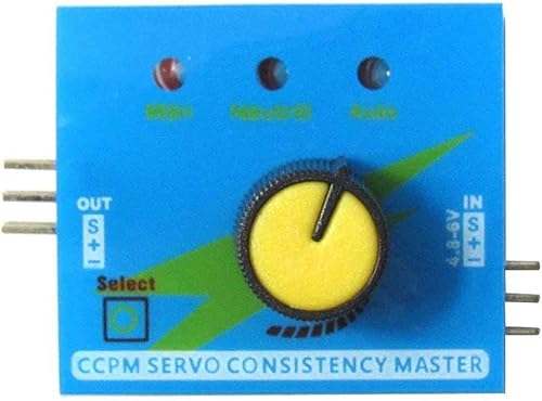 Miniatura 4 de ShareGoo 3CH 4.8-6V Servo Tester CCPM Comprobador maestro de consistencia con protección de conexión inversa, probador de motor RC ECS herramienta