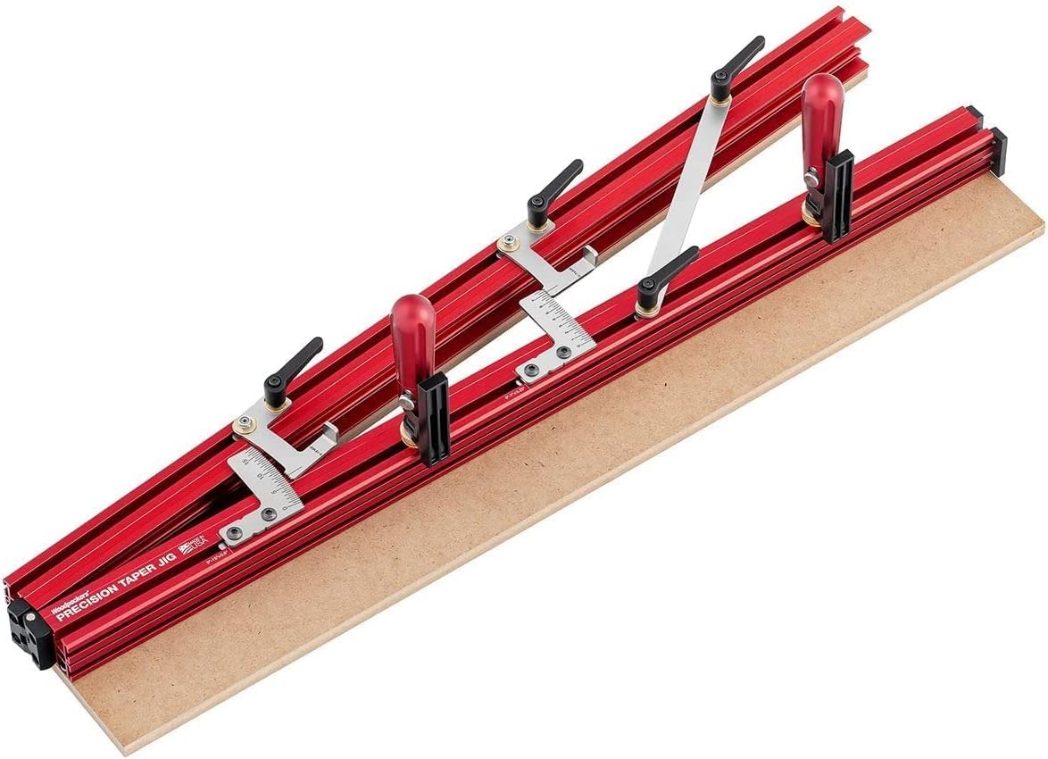 Woodpeckers Precision Taper Jig, 32 Inch, USA Made, Tapering Jig for Table Saw, Up to 15 Degree Angle Adjustment, Feature Packed