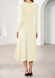 Lazysmile Women’s Long Sleeve Midi Dress – Elegant long sleeve design