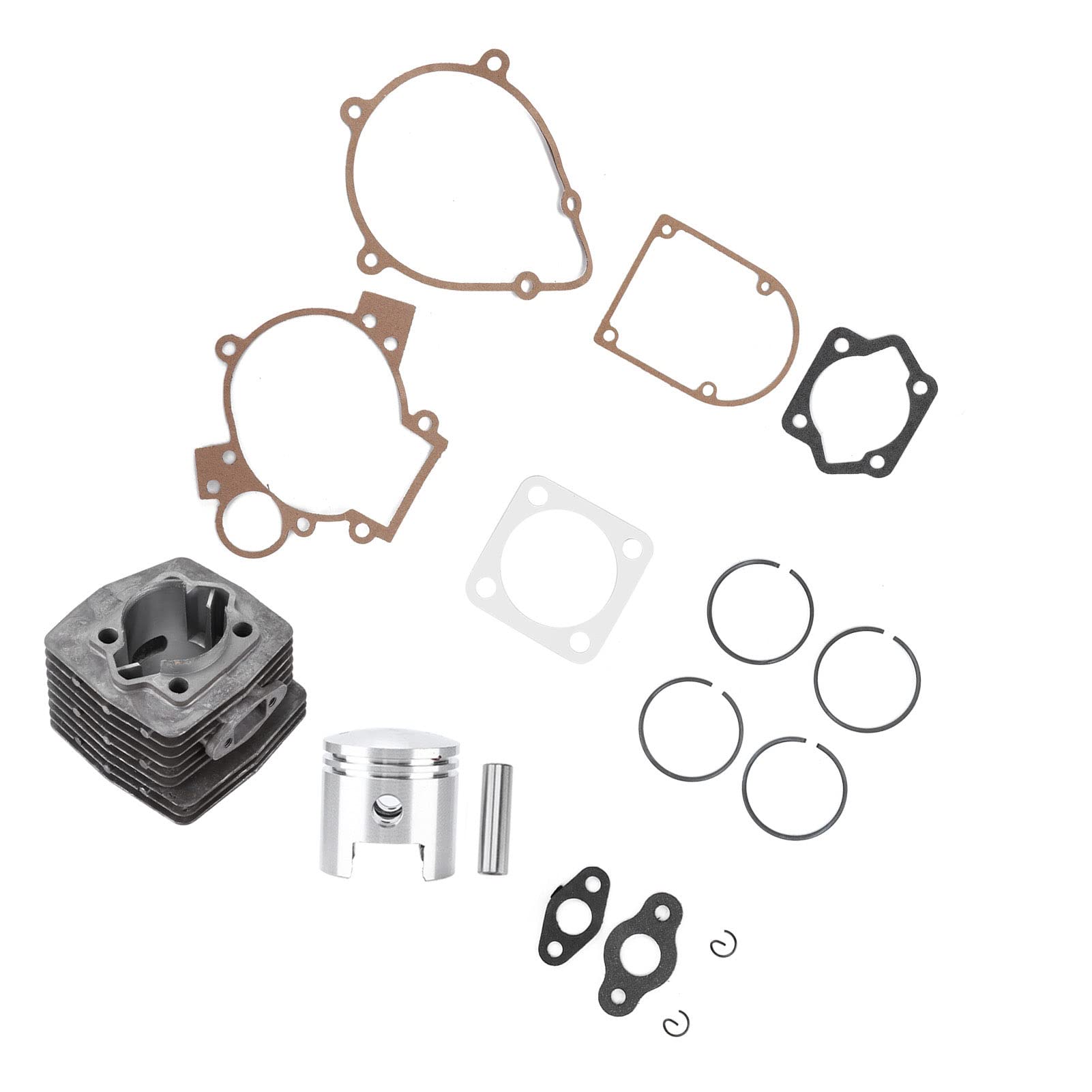 Zylinder Kolben Dichtungssatz, 47mm Motor Zylinder Kit Kolbendichtung Stift Ring Set für 80ccm Motorisiertes Fahrrad