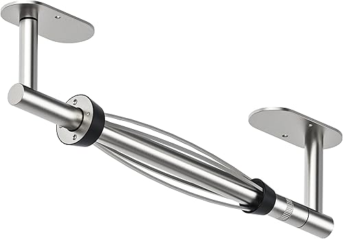 Soporte para toallas de papel debajo del gabinete, soporte de rollo operable con una sola mano con efecto de amortiguación, sin taladrar o montar en