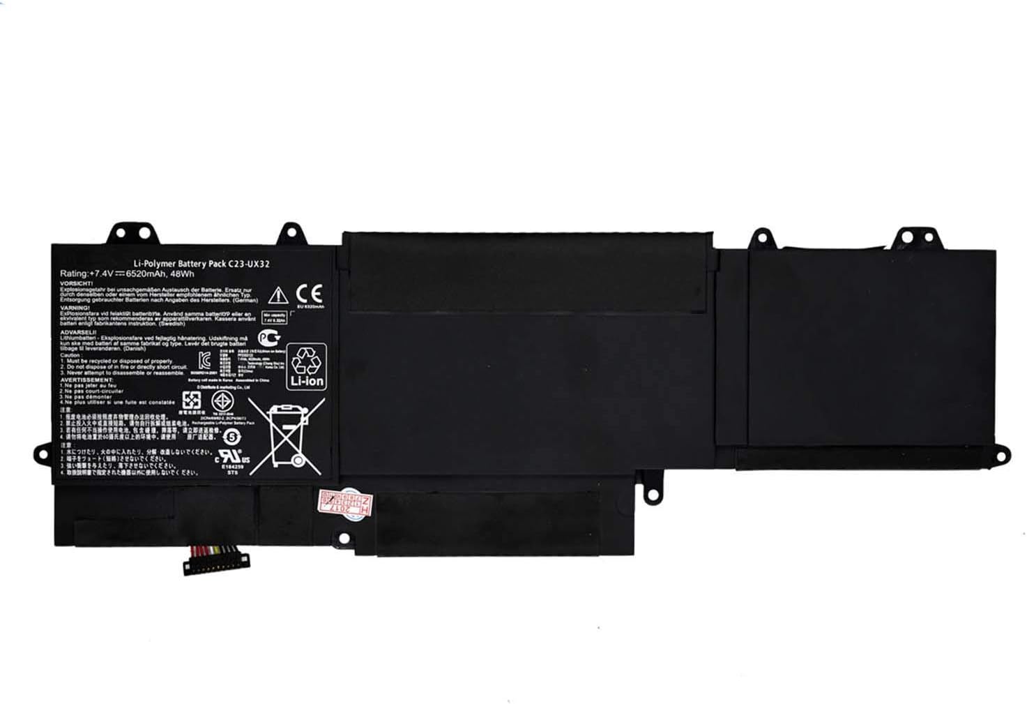 C23-UX32 Laptop Battery for ASUS VivoBook U38N UX32 UX32VD UX32A Zenbook（7.4V 48Wh 6520mAh）