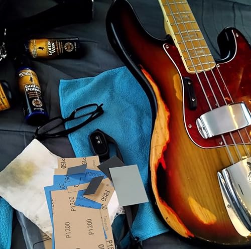 Miniatura 4 de 30 hojas de lijado universales hechas a mano de grano 1500 de 9 x 3.6 pulgadas, aptas para muebles de carpintería, automóviles, metal, laca y papel