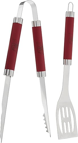 Northwest NFL Tampa Bay Buccaneers - Juego de utensilios de barbacoa de 2 piezas, tamaño único, colores del equipo