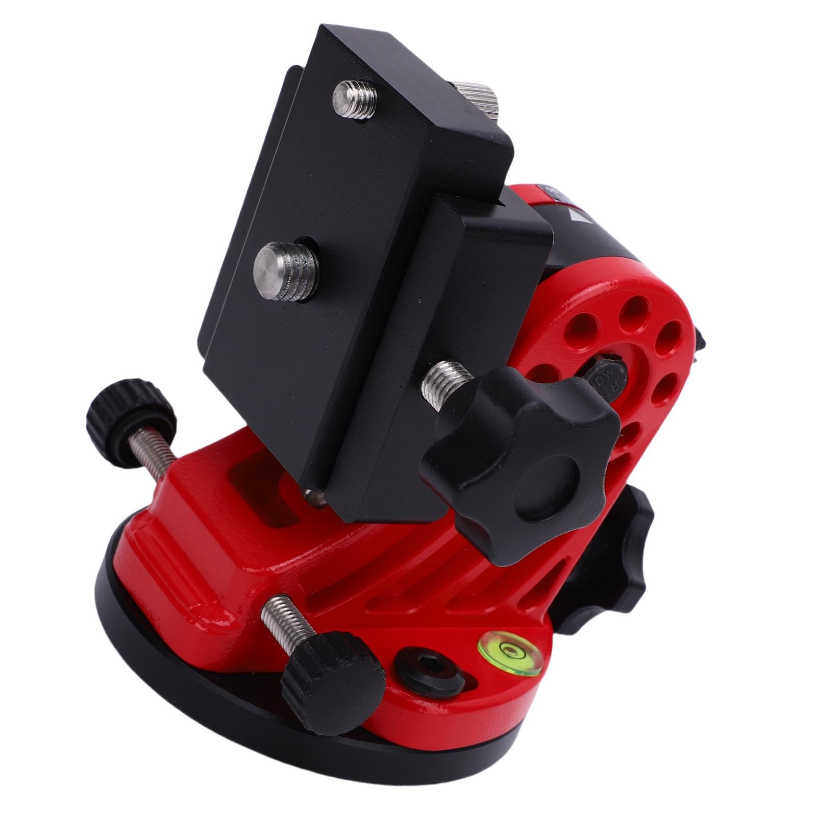 Fabater Montura Ecuatorial, Base de Ajuste de Latitud de Cuña Ecuatorial Ajustable de 90 Grados con Rosca de 3/8 de Pulgada para Telescopio Trípode Astrofotografía Equipo de Astronomía de (Rojo)