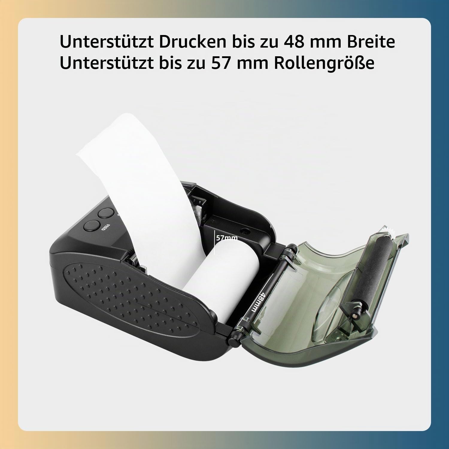 NetumScan Bluetooth Wireless Thermobondrucker, 2 Zoll 58mm Mini USB POS Drucker für Restaurant Einzelhandel Kompatibel mit Android/iOS/PC/Windows NS1809DD
