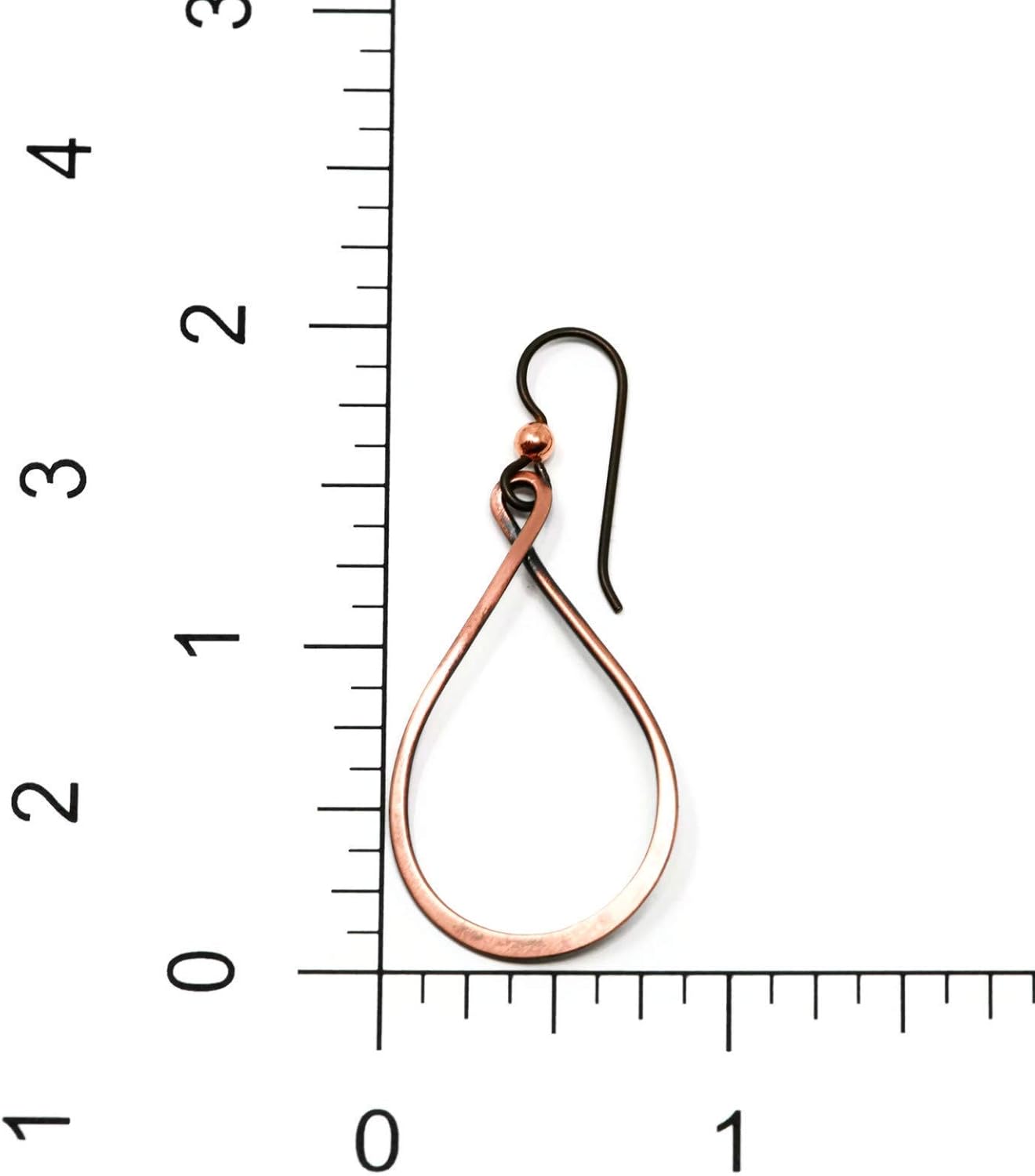 Narrow Teardrop Hoop Earrings - Hypoallergenic Niobium