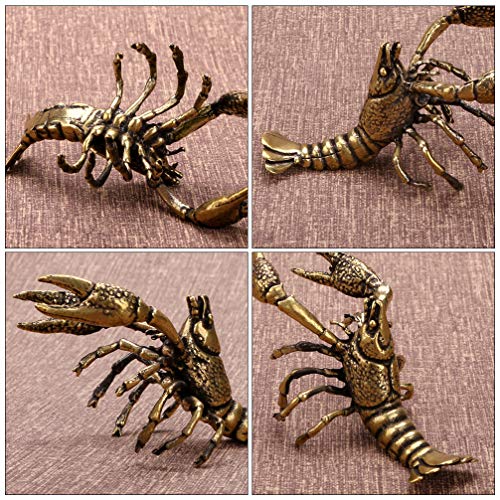 Toddmomy Copper Lobster Feng Shui Brass Statue Archaize Artware Garden Sculpture Figurine For Home Tea Table Graden Yard Collectible Feastival Decor #TOP6