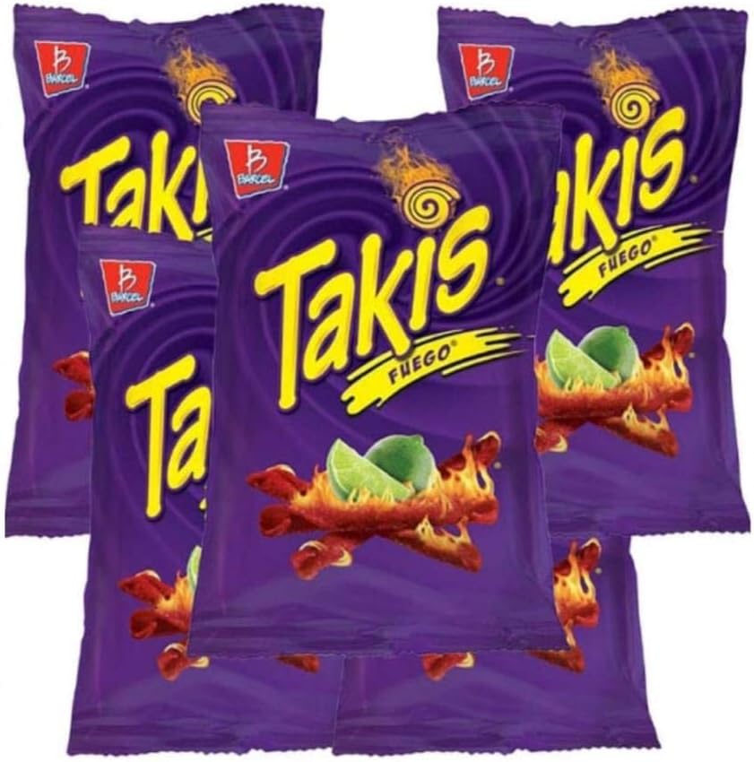Takis Fuego-5 Bags/2oz Each Bag..