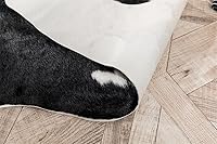 Vista 7 de Alfombra de piel sintética con estampado de vaca más grande, alfombra de piel sintética de vaca en blanco y negro, alfombra para el hogar, 62.2 x