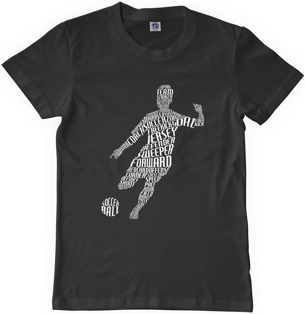 Threadrock Big Boys' Soccer Player Typography Youth T-Shirt