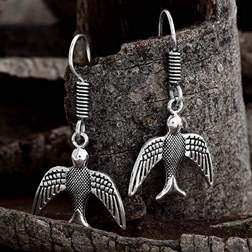 Brass Eagle Bird Drop Dangle Earrings