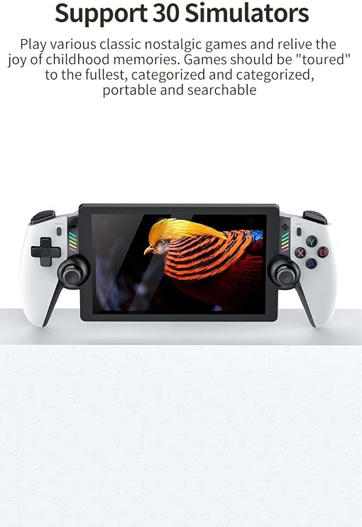 M28 Retro Handheld Game Console,30+ Emulators,Retro Game Console ,EmuELEC System,7.1 LCD HD Screen Portable Video Game Console,4000mAh (128G 20000+ Games)
