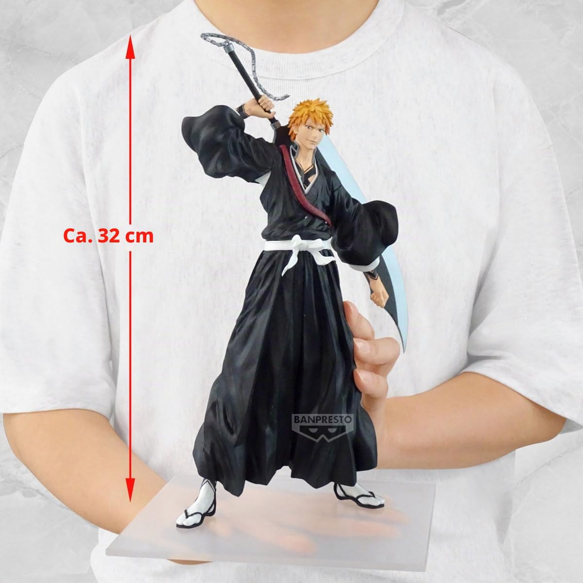 Banpresto Kurosaki Ichigo Bleach Actionfigur, 32 cm, BP29881P, Mehrfarbig, Sammlerfigur, ideal für Anime-Bleach-Fans | Bleach 30,5 cm Statue Figur Grandista - Ichigo Kurosaki