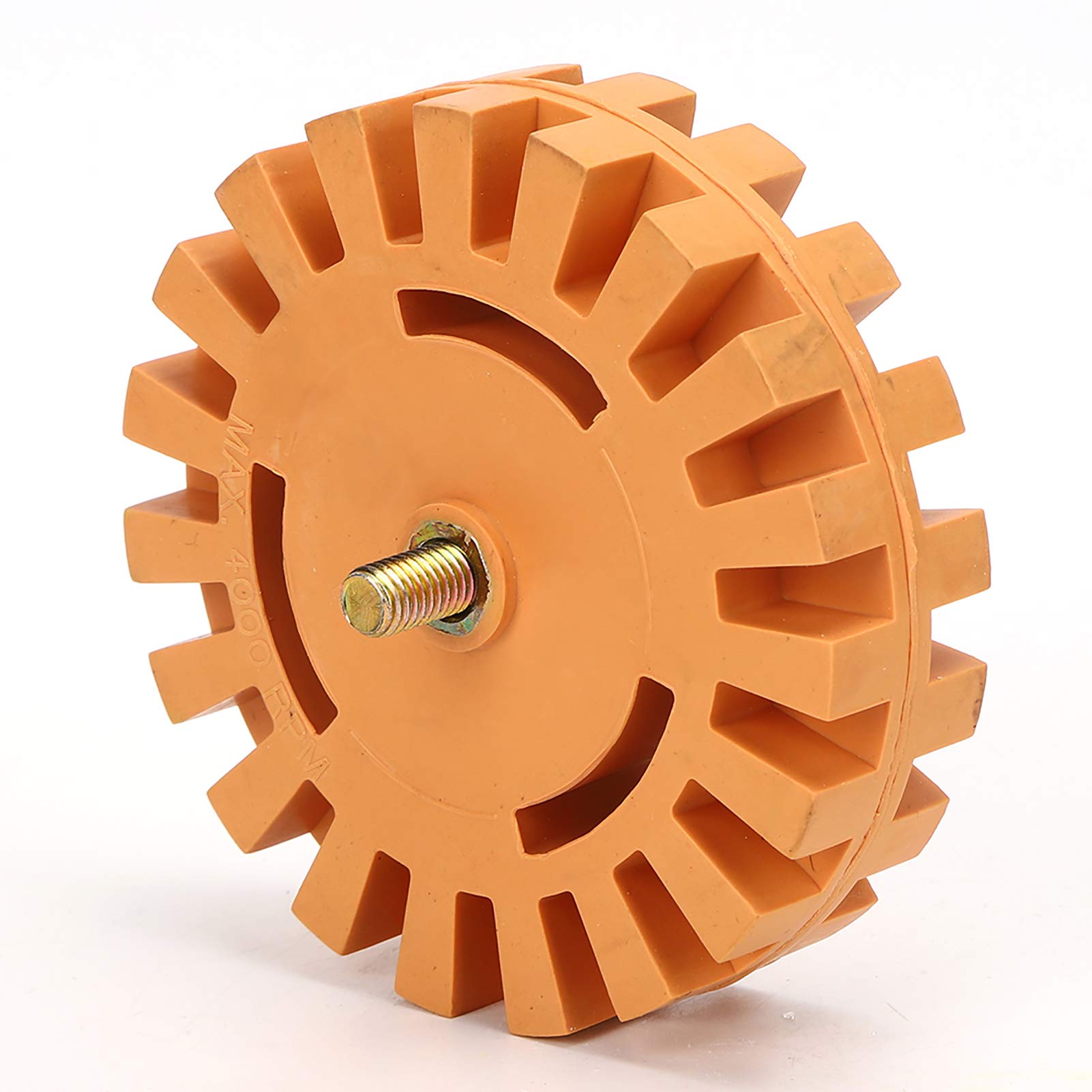 Rueda de Goma de Borrar de 4 Pulgadas - Removedor de Pegamento de Película Adhesiva - Disco Limpiador de Pintura de Calcomanía Neumático para Automóvil, Barco, Vehículo