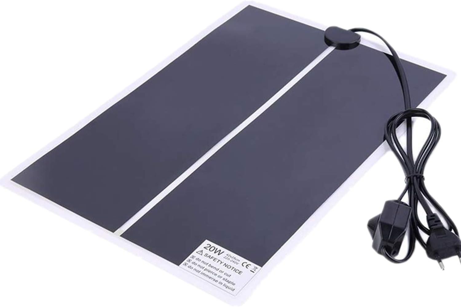 Reptile Heat Mats, 5W / 7W / 14W / 20W Adjustable Reptile Heat Pad with Temperature Control, Safety Aquarium Tortoise Heat Mat Thermostat for Reptiles Turtle Tortoise Snakes Lizard Gecko Spider (20W)