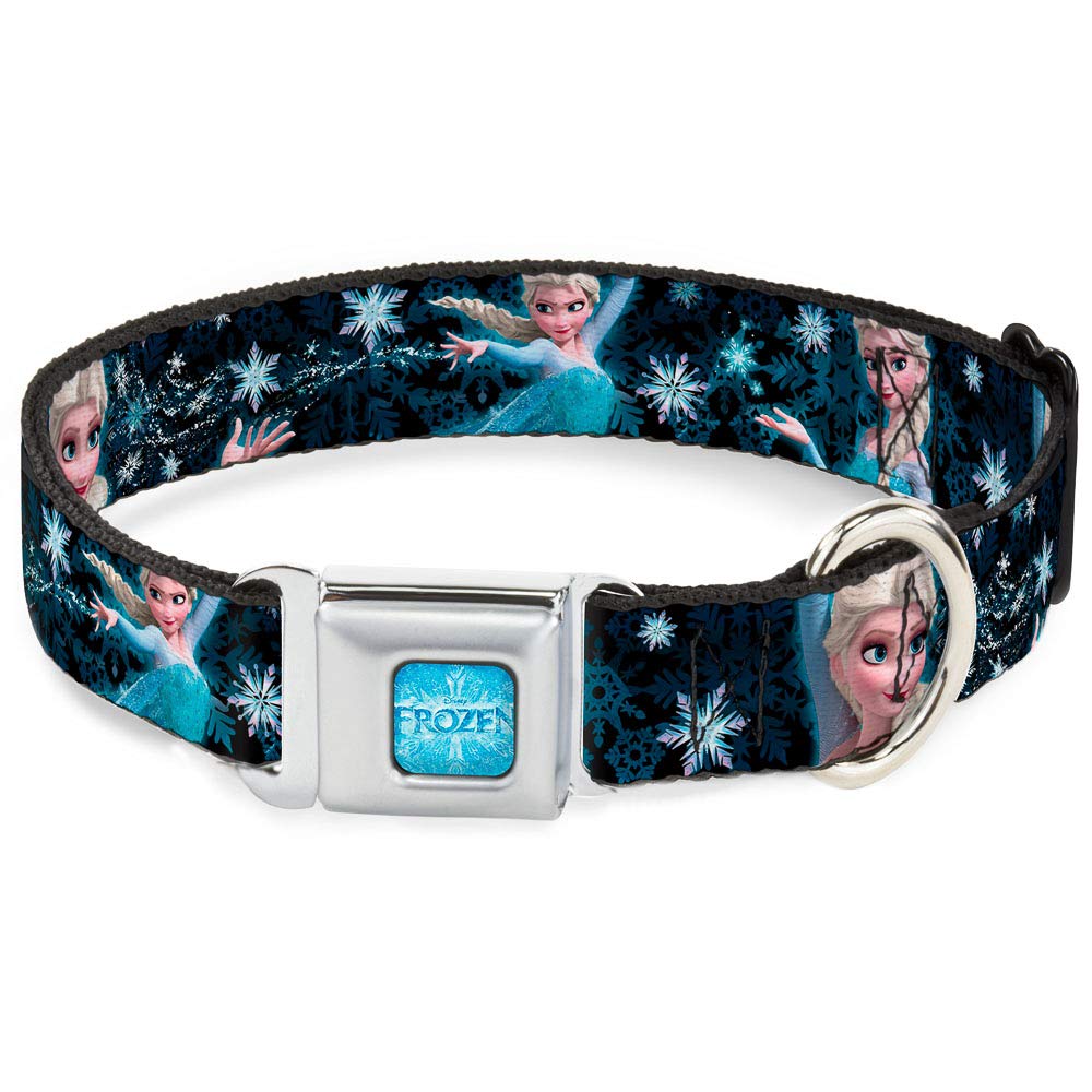 Collier pour chien Buckle Down Dyea Frozen Logo bleu pour animal de compagnie
