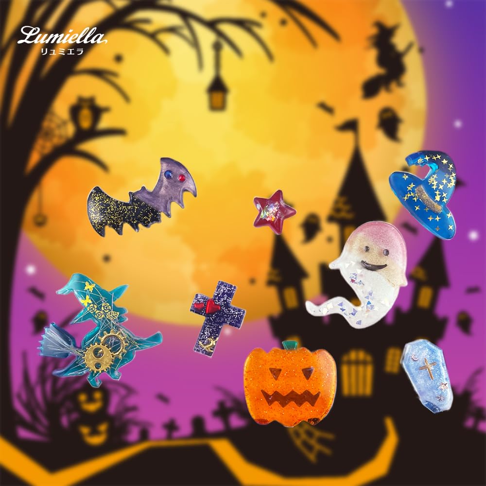 イベントデザイン ハロウィン①香水型レジンヘアゴム ハロウィン