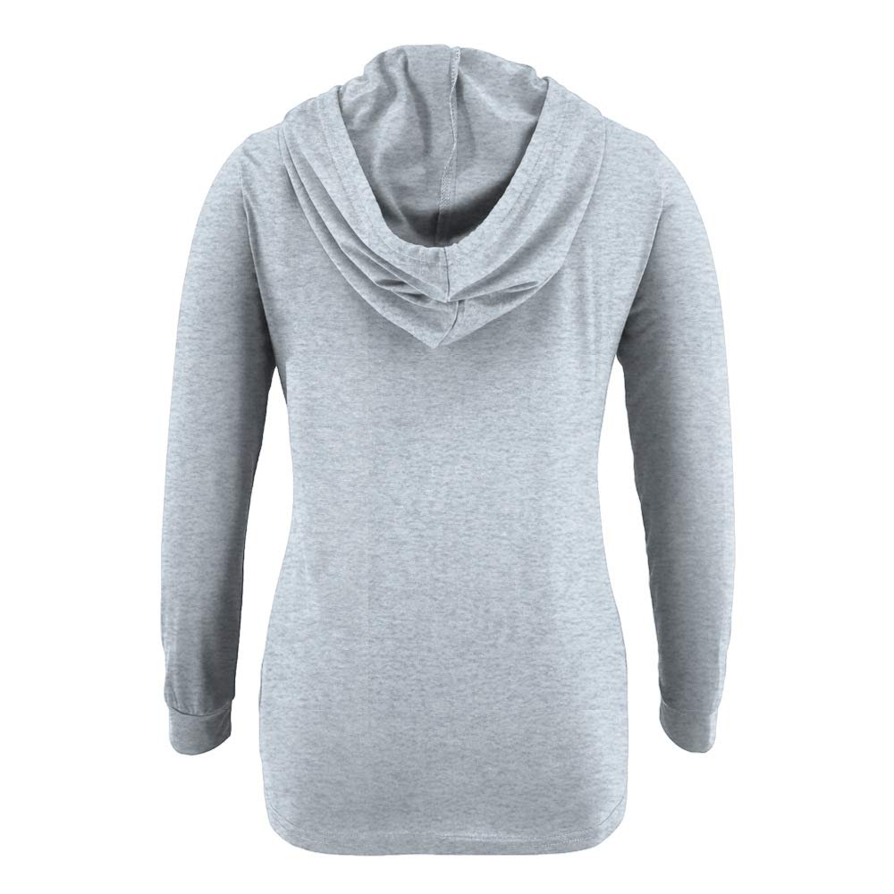 Huixin para Amamantar Sudaderas con Capucha Embarazadas Mujer Basicas Manga Larga Lactancia Tops Encapuchado 2in1 Maternidad Jersey Lactancia